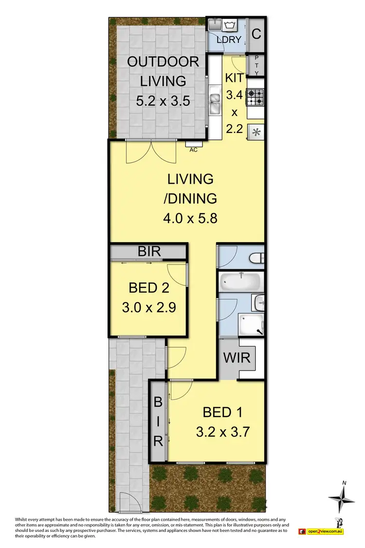 Floorplan of Homely house listing, 2/8 Goulburn Street, Yarraville VIC 3013