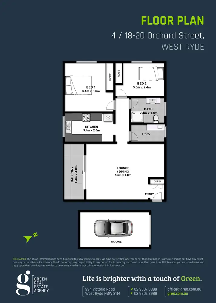 Floorplan of Homely unit listing, 4/18-20 Orchard Street, West Ryde NSW 2114