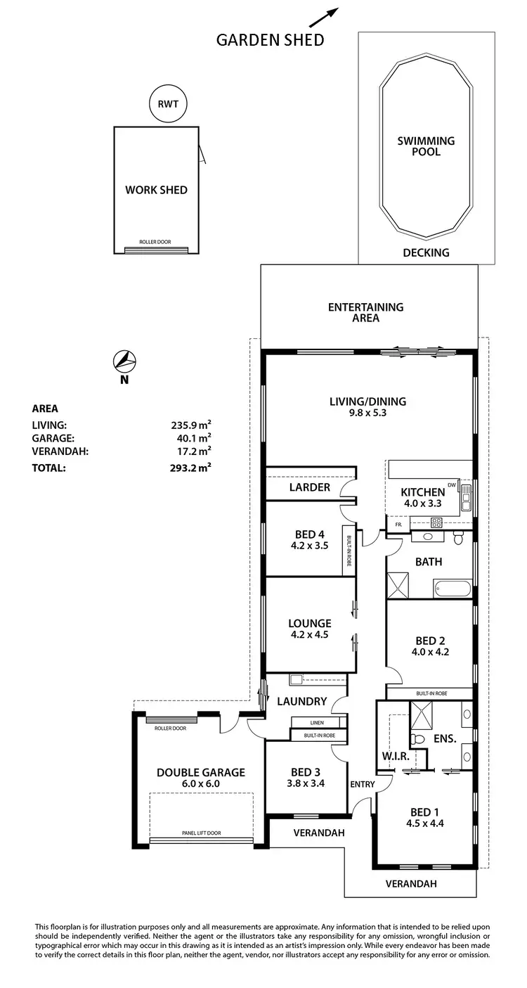 Floorplan of Homely house listing, 4 Newman Court, Littlehampton SA 5250