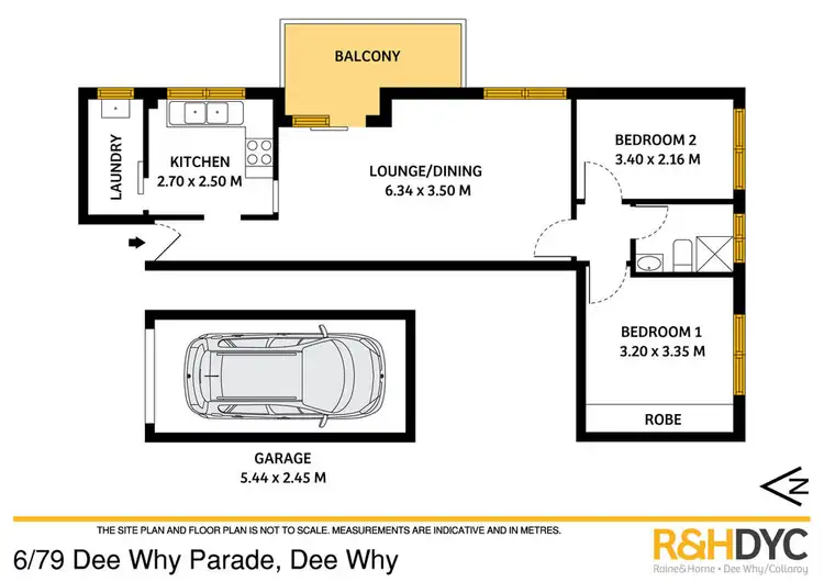 Floorplan of Homely unit listing, 6/79 Dee Why Parade, Dee Why NSW 2099