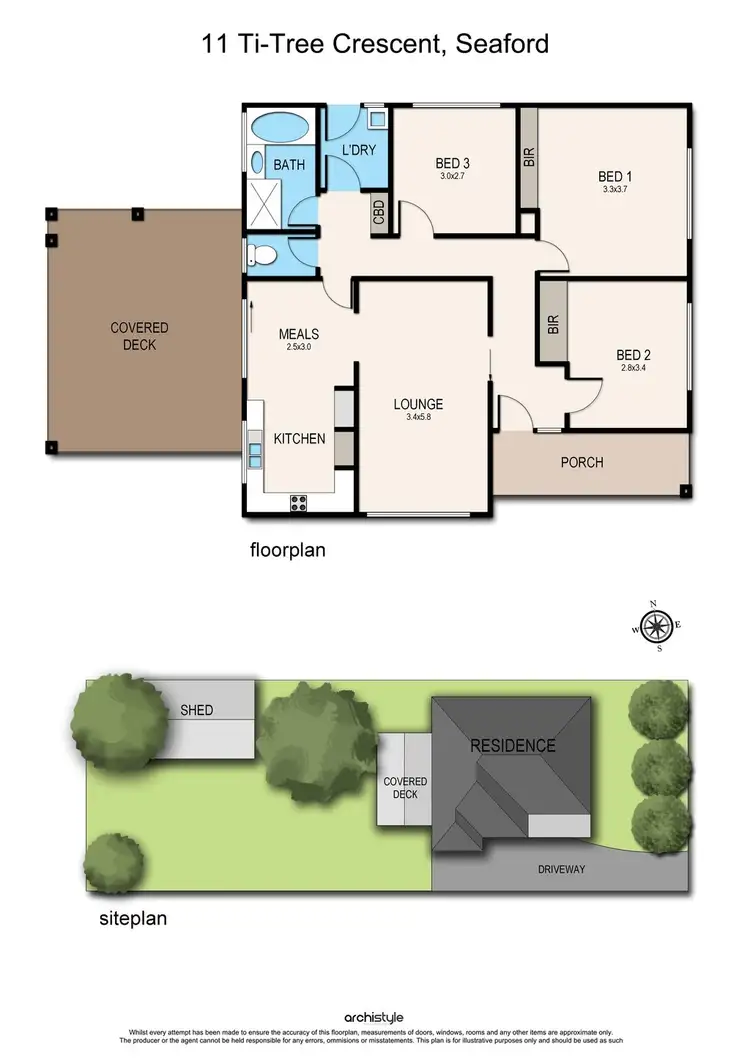 Floorplan of Homely house listing, 11 Ti Tree Close, Seaford VIC 3198