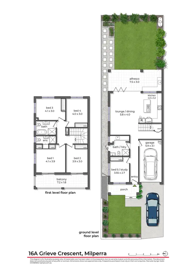 Floorplan of Homely semi-detached listing, 16a Grieve Crescent, Milperra NSW 2214