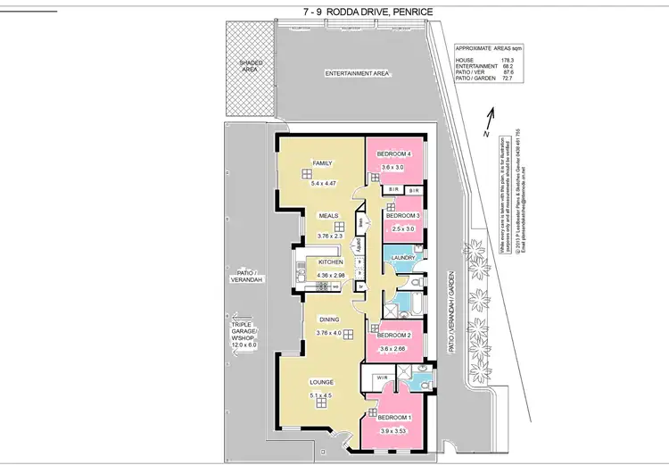 Floorplan of Homely house listing, 7 Rodda Drive, Penrice SA 5353