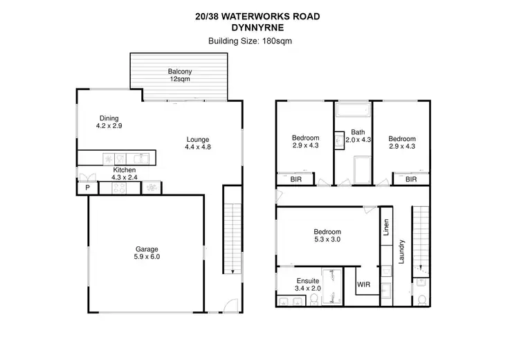 Floorplan of Homely house listing, 20/38 Waterworks Road, Dynnyrne TAS 7005