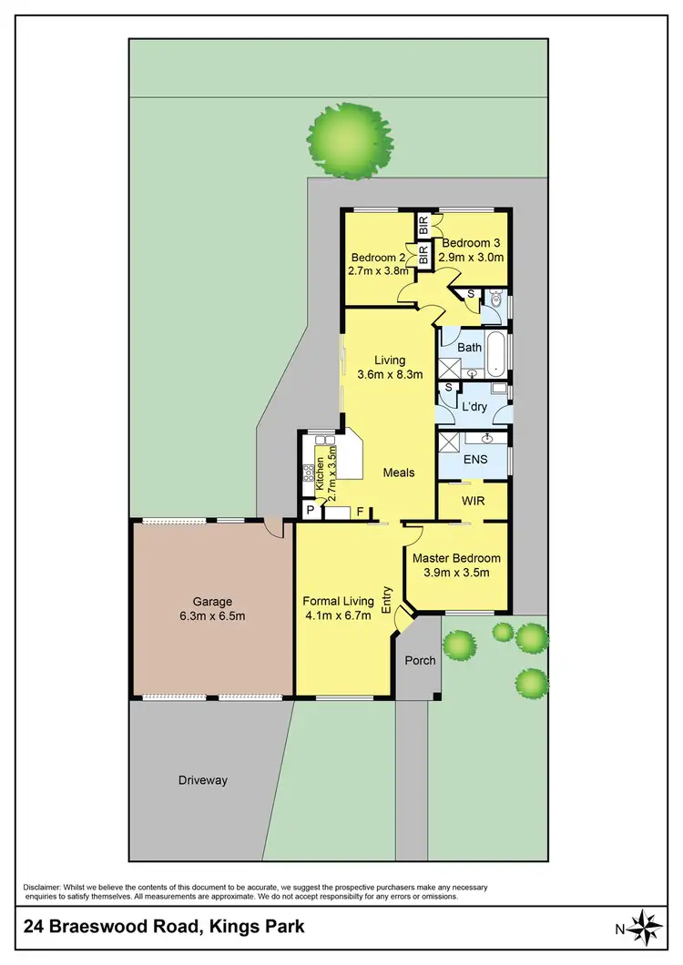 Floorplan of Homely house listing, 24 Braeswood Road, Kings Park VIC 3021