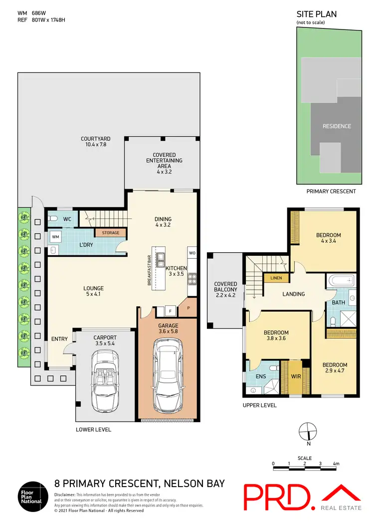 Floorplan of Homely semi-detached listing, 8 Primary Crescent, Nelson Bay NSW 2315