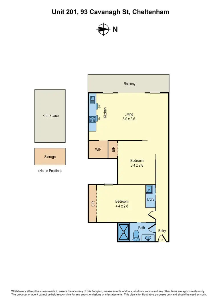 Floorplan of Homely apartment listing, 201/93 Cavanagh Street, Cheltenham VIC 3192