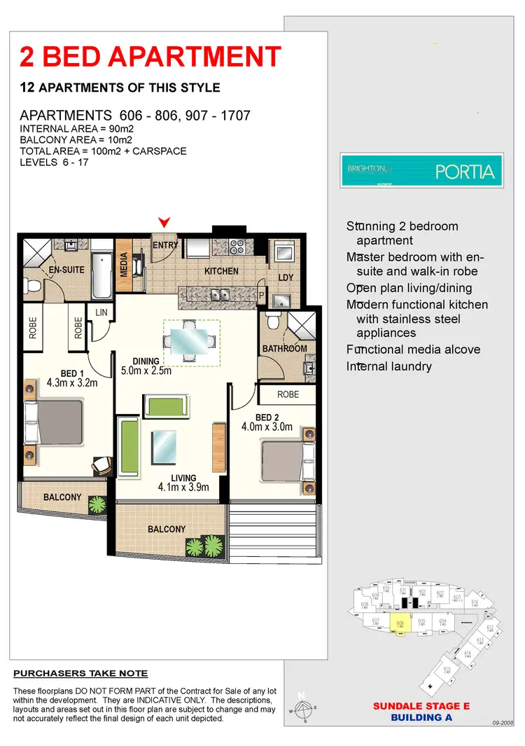 Floorplan of Homely apartment listing, 907/2 Aqua Street, Southport QLD 4215