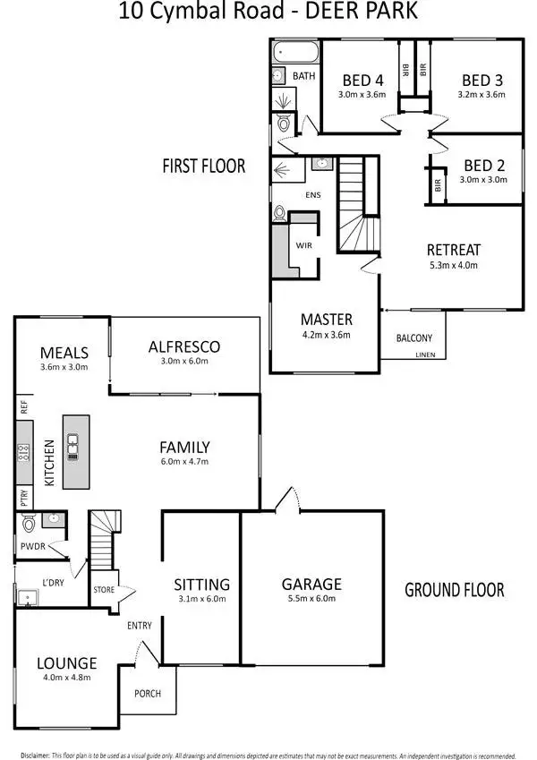 Floorplan of Homely house listing, 10 Cymbal Road, Deer Park VIC 3023
