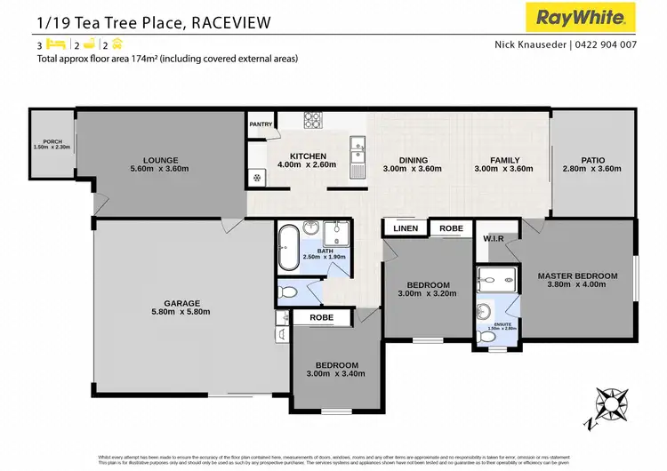 Floorplan of Homely semi-detached listing, 1/19 Tea Tree Place, Raceview QLD 4305