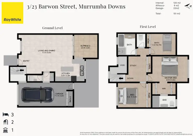 Floorplan of Homely unit listing, 3/23 Barwon Street, Murrumba Downs QLD 4503