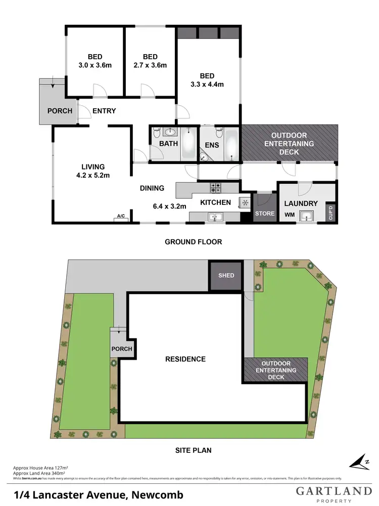 Floorplan of Homely house listing, 1/4 Lancaster Avenue, Newcomb VIC 3219