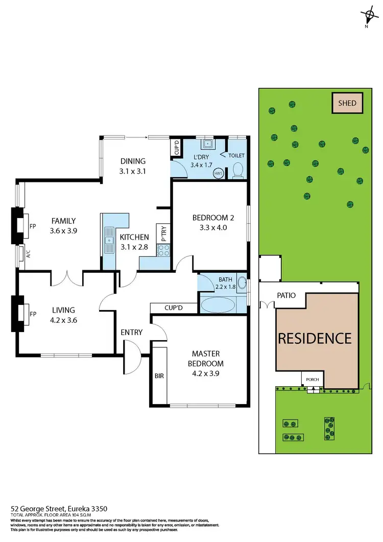 Floorplan of Homely house listing, 52 George Street, Ballarat East VIC 3350