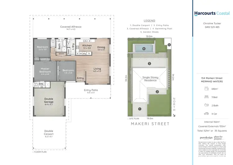 Floorplan of Homely house listing, 154 Markeri Street, Mermaid Waters QLD 4218