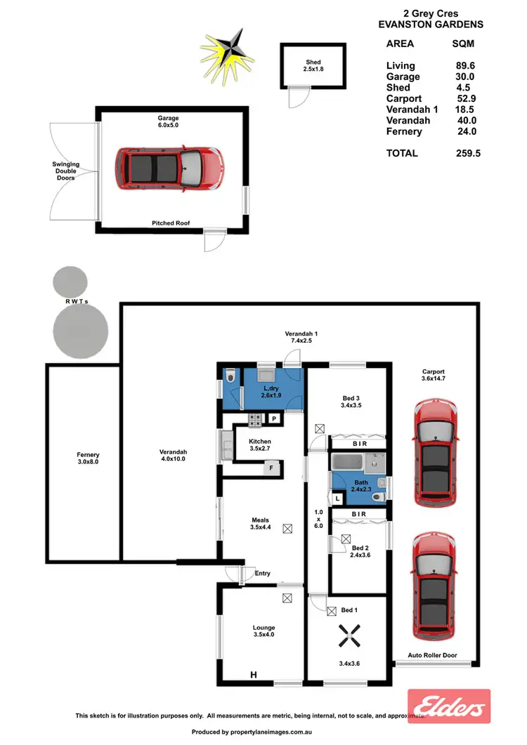 Floorplan of Homely house listing, 2 Grey Crescent, Evanston Gardens SA 5116