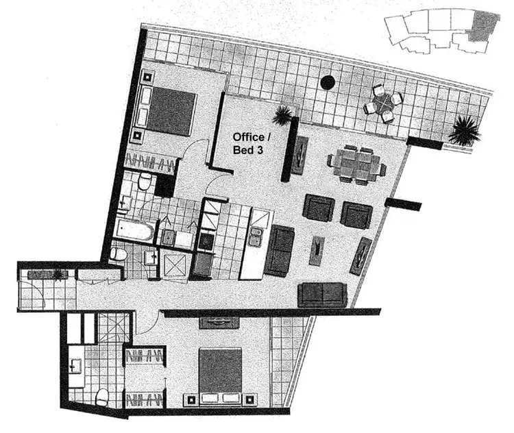 Floorplan of Homely apartment listing, 306/18 Enderley Avenue, Surfers Paradise QLD 4217