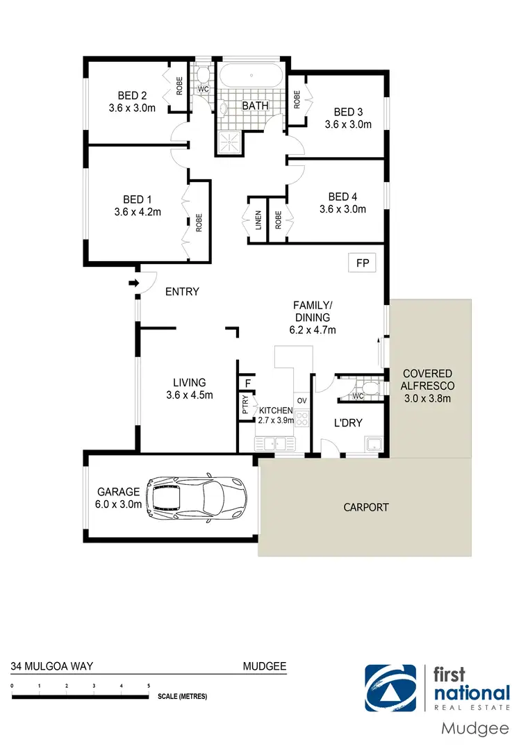 Floorplan of Homely house listing, 34 Mulgoa Way, Mudgee NSW 2850