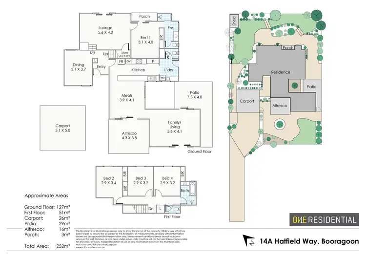 Floorplan of Homely house listing, 14 Hatfield Way, Booragoon WA 6154