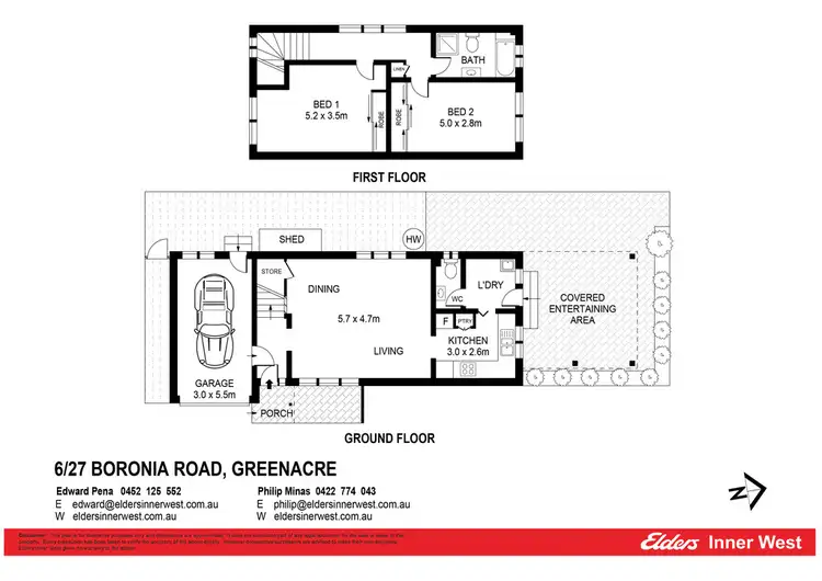 Floorplan of Homely townhouse listing, 6/27 Boronia Road, Greenacre NSW 2190