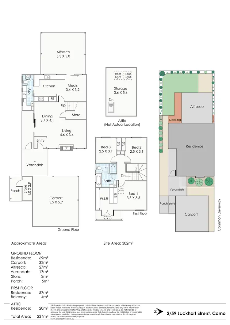 Floorplan of Homely house listing, 2/59 Lockhart Street, Como WA 6152