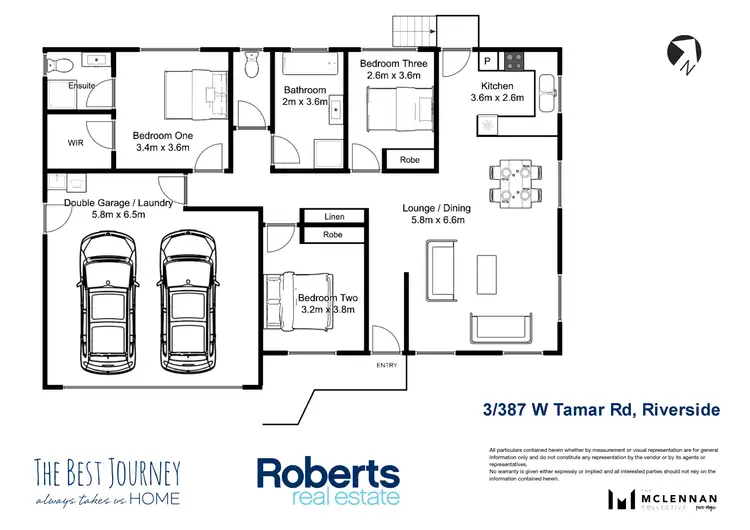 Floorplan of Homely house listing, 3/387 West Tamar Road, Riverside TAS 7250