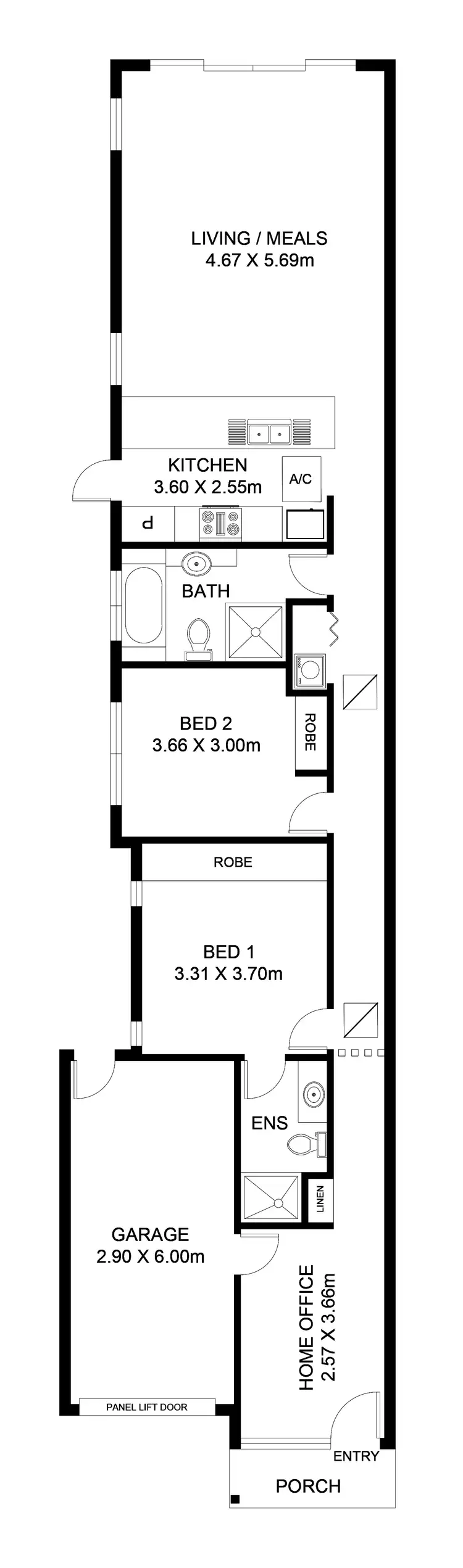 Floorplan of Homely house listing, 43A Quick Road, Mitchell Park SA 5043