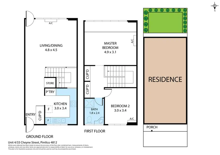 Floorplan of Homely unit listing, 4/33 Cheyne Street, Pimlico QLD 4812