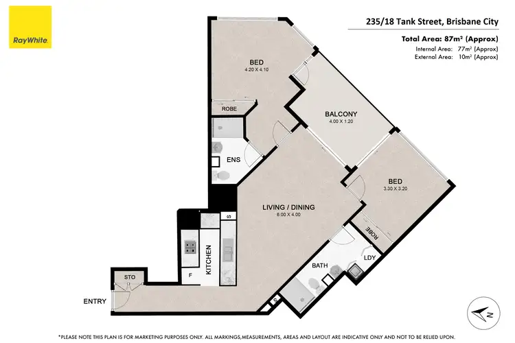 Floorplan of Homely apartment listing, 235/18 Tank Street, Brisbane City QLD 4000