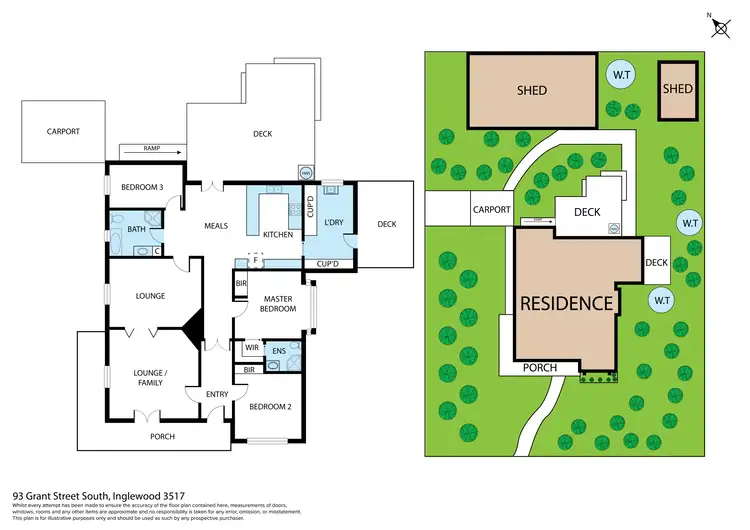 Floorplan of Homely house listing, 93 Grant Street, Inglewood VIC 3517