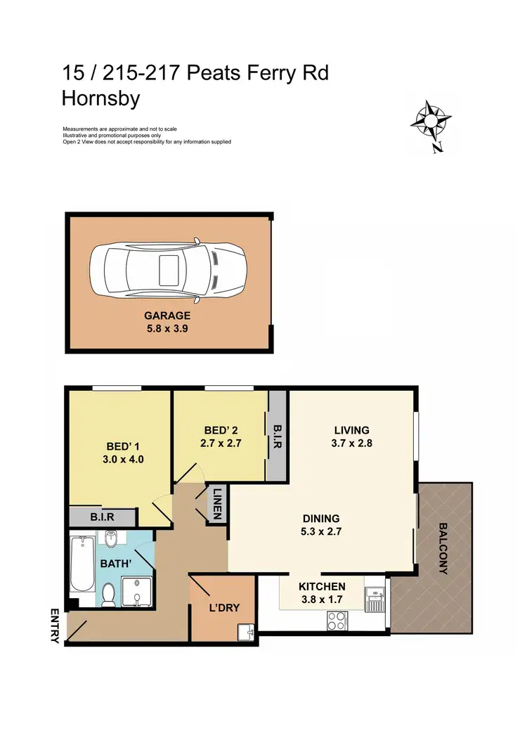 Floorplan of Homely apartment listing, 15/215-217 Peats Ferry Road, Hornsby NSW 2077