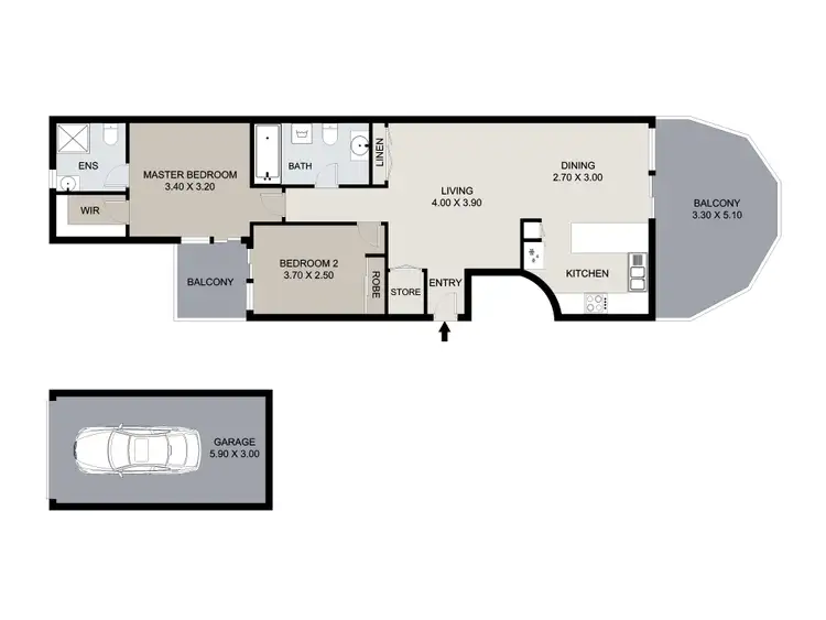 Floorplan of Homely unit listing, 21/12 Little Street, Albion QLD 4010