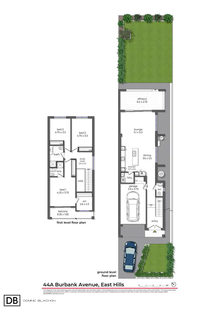 Floorplan of Homely semi-detached listing, 44A Burbank Avenue, East Hills NSW 2213