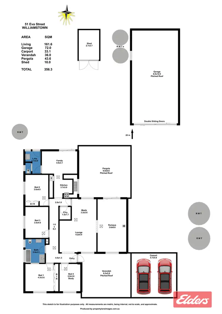 Floorplan of Homely house listing, 51 Eva Street, Williamstown SA 5351