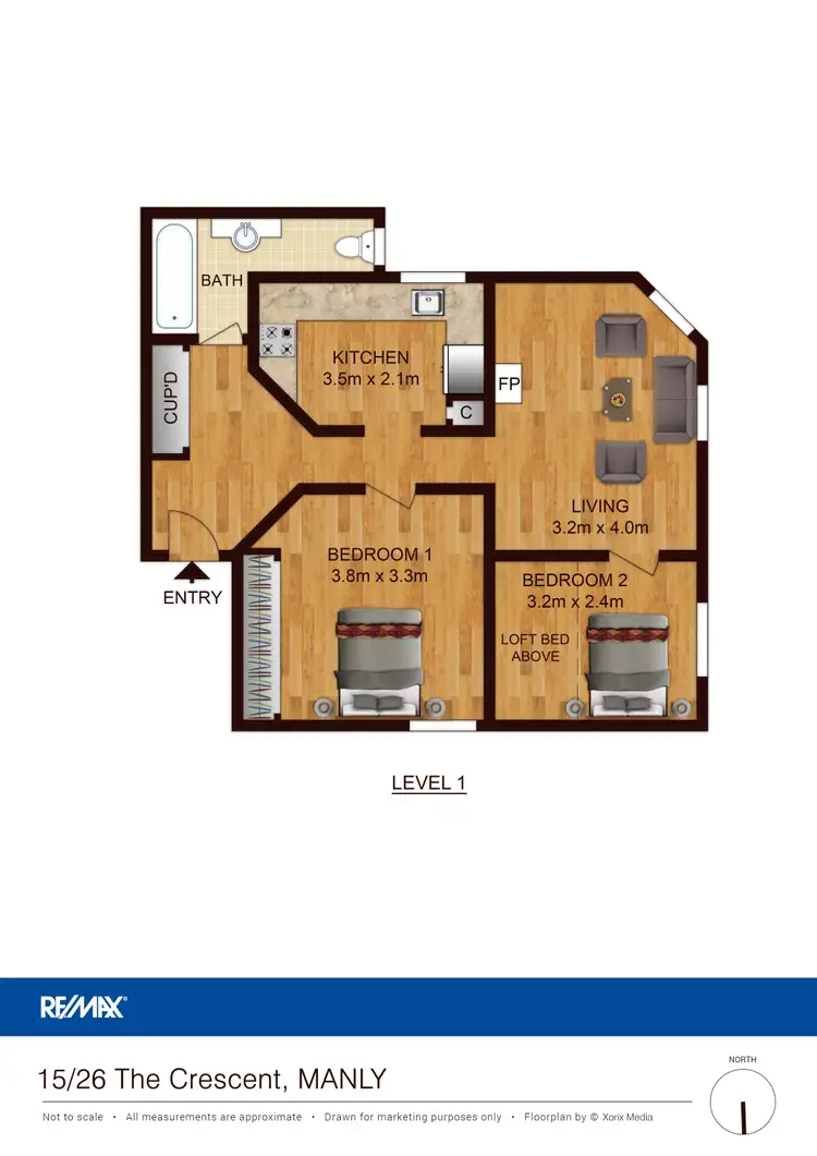 Floorplan of Homely unit listing, 15/26 The Crescent, Manly NSW 2095