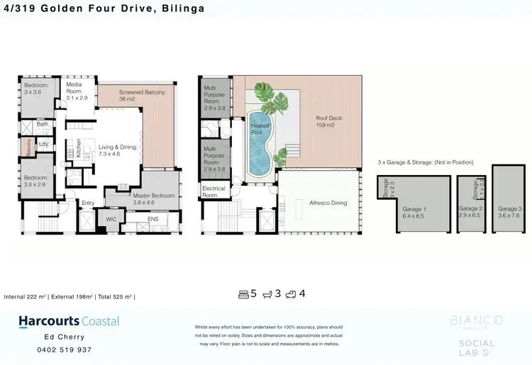 Floorplan of Homely apartment listing, 4/319 Golden Four Drive, Bilinga QLD 4225