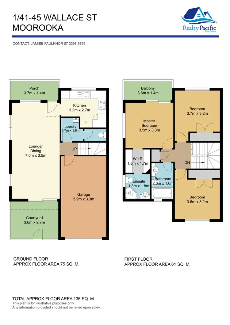 Floorplan of Homely townhouse listing, 1/41-45 Wallace Street, Moorooka QLD 4105