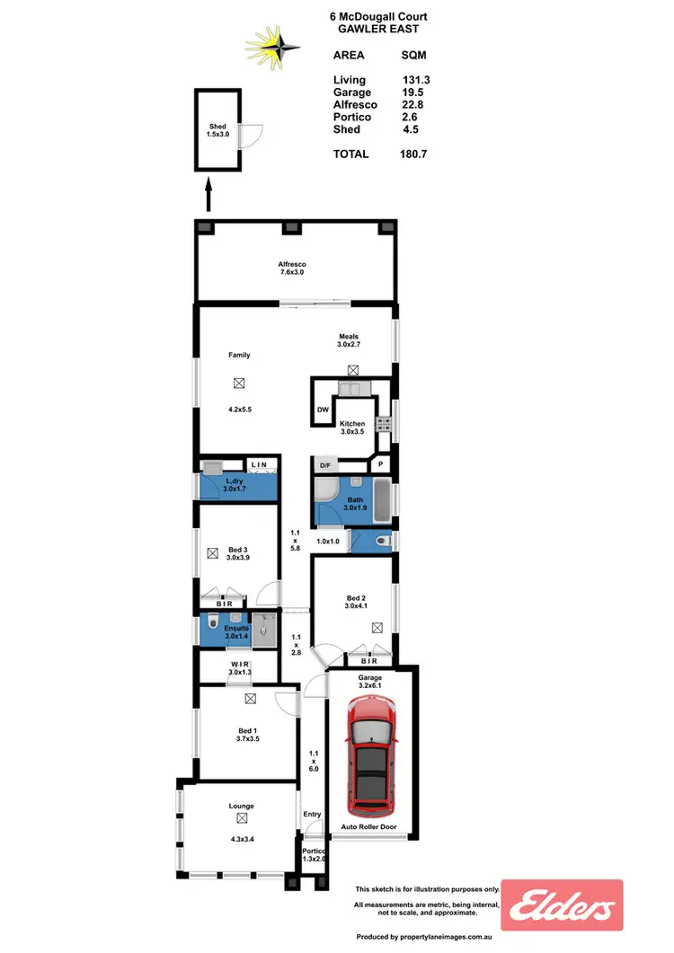 Floorplan of Homely house listing, 6 McDougall Court, Gawler East SA 5118