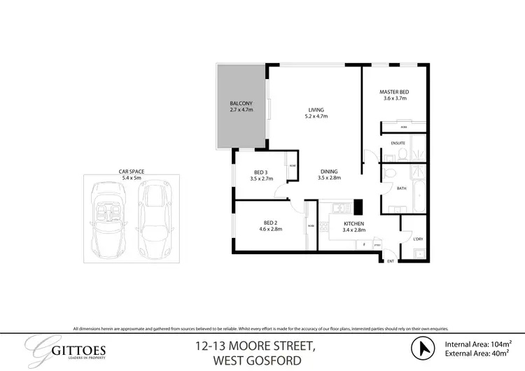 Floorplan of Homely unit listing, 12/13-15 Moore Street, West Gosford NSW 2250