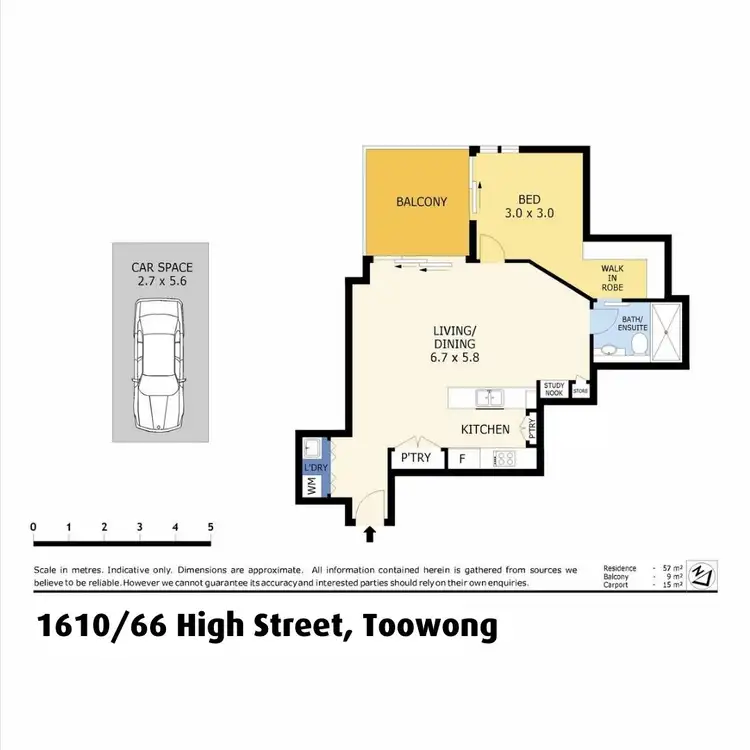 Floorplan of Homely apartment listing, 1610/66 High Street, Toowong QLD 4066