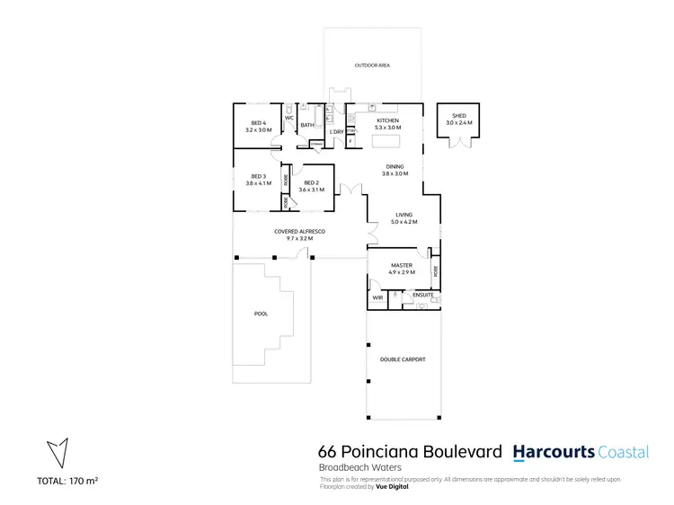 Floorplan of Homely house listing, 66 Poinciana Boulevard, Broadbeach Waters QLD 4218