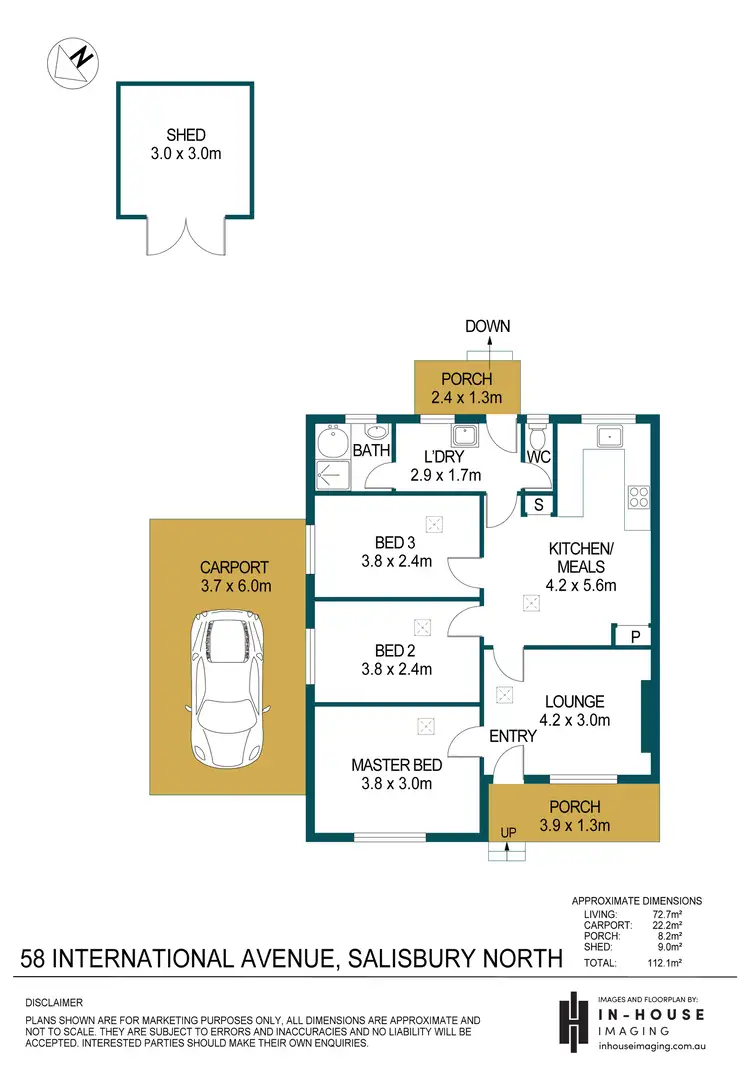 Floorplan of Homely house listing, 58 International Avenue, Salisbury North SA 5108