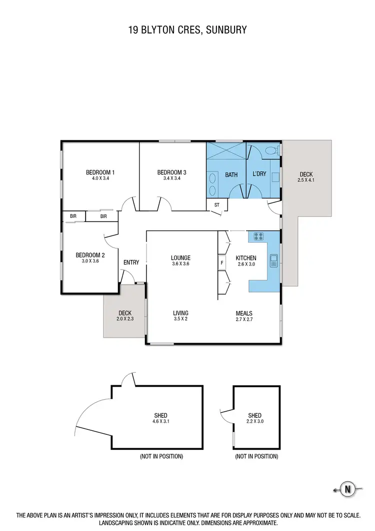 Floorplan of Homely house listing, 19 Blyton Crescent, Sunbury VIC 3429