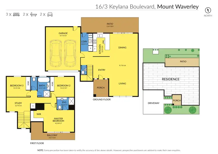 Floorplan of Homely townhouse listing, 16/3 Keylana Boulevard, Mount Waverley VIC 3149