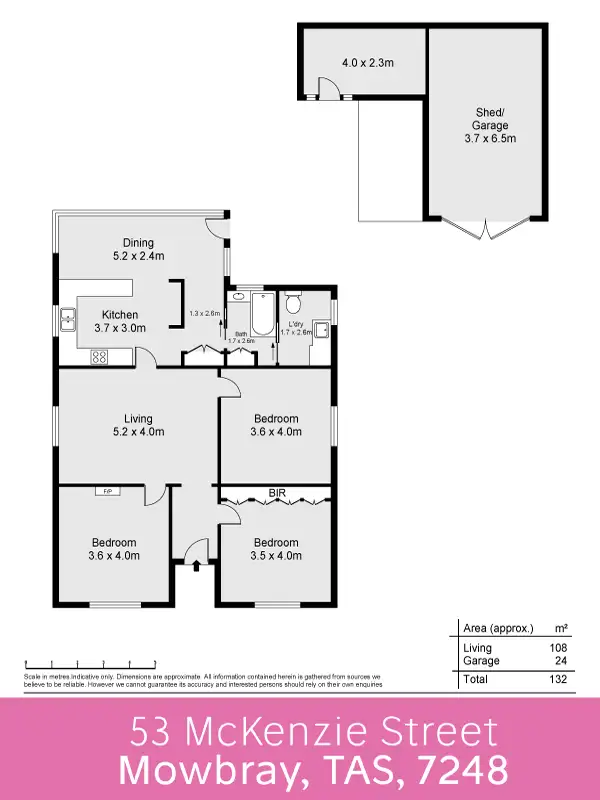 Floorplan of Homely house listing, 53 McKenzie Street, Mowbray TAS 7248