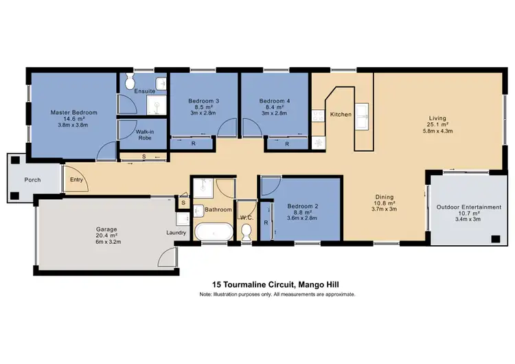 Floorplan of Homely house listing, 15 Tourmaline Circuit, Mango Hill QLD 4509