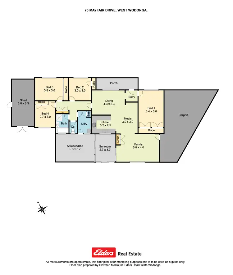 Floorplan of Homely house listing, 75 Mayfair Drive, Wodonga VIC 3690