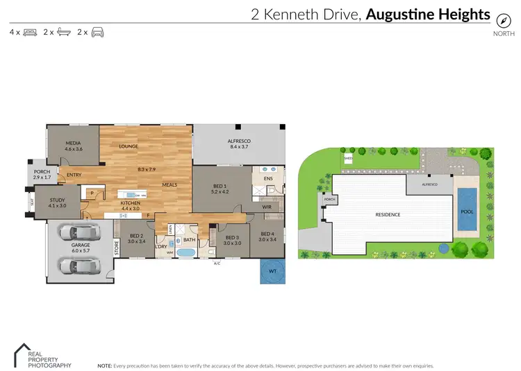 Floorplan of Homely house listing, 2 Kenneth Drive, Augustine Heights QLD 4300