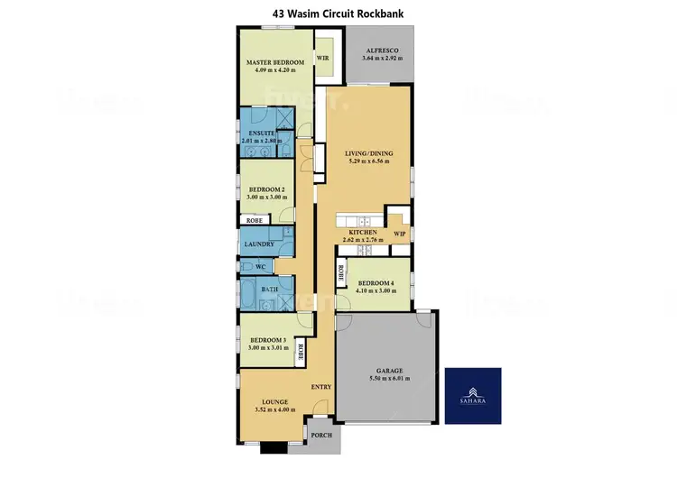 Floorplan of Homely house listing, 43 Wasim Cct, Rockbank VIC 3335