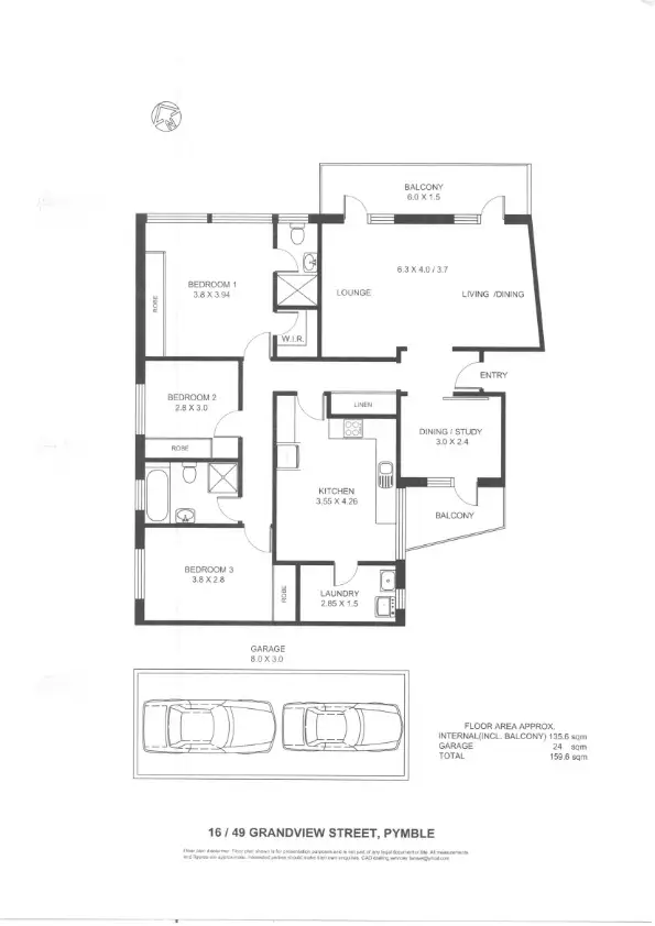 Floorplan of Homely unit listing, 16/49 Grandview St, Pymble NSW 2073
