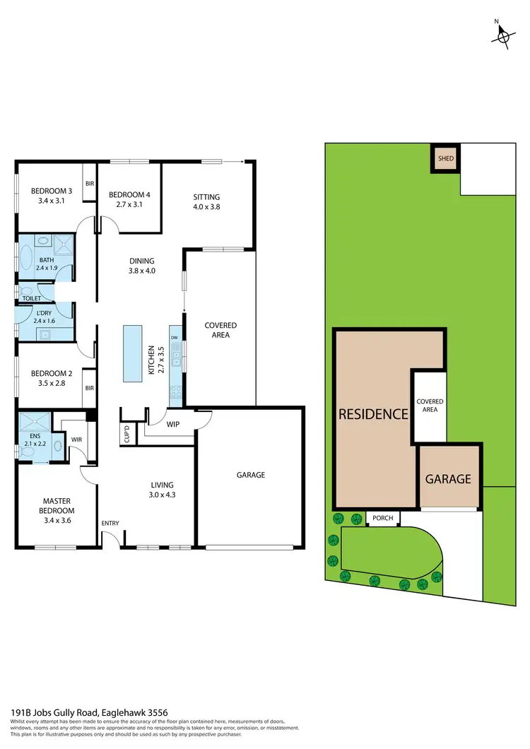 Floorplan of Homely house listing, 191B Jobs Gully Road, Eaglehawk VIC 3556